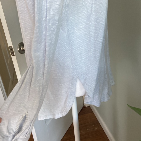 Anthropologie Maeve Jersey Linen Button Down Shirt Like New Size Small - Picture 5 of 9